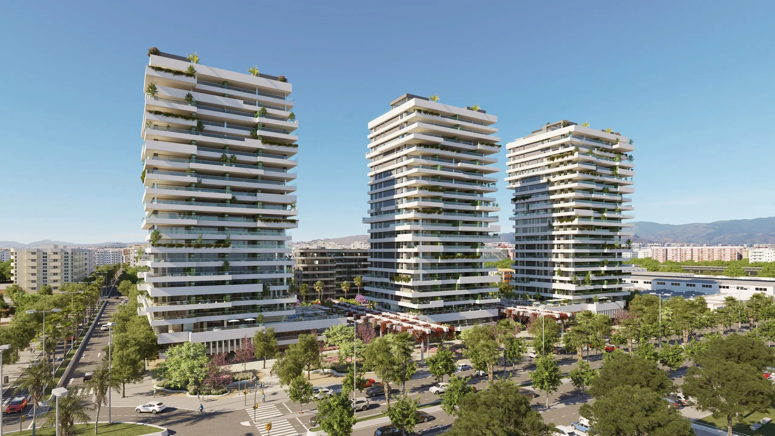 Piso en Málaga Towers con vistas frontales al mar